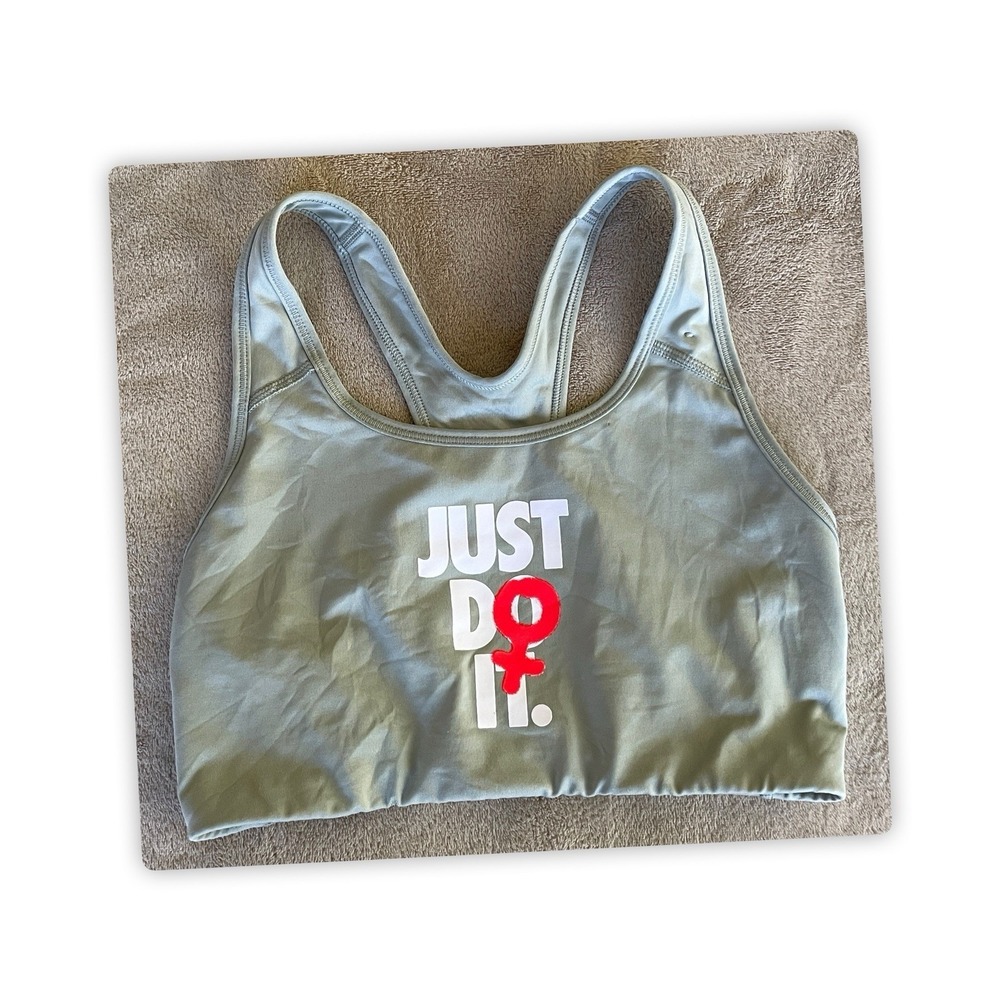 Nike Racerback‎ Dri-FIT Women's Size Medium Workout Sports Bra Soft Green